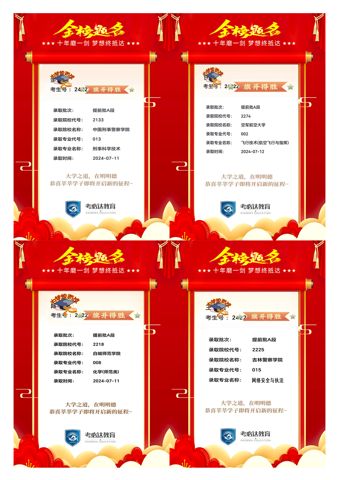 考必达2024届录取喜报