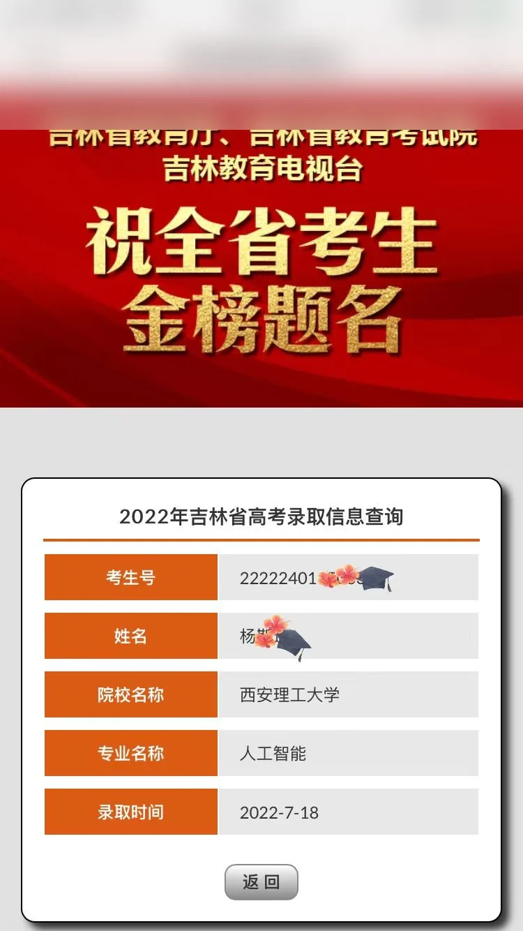 西安理工大学录取喜报